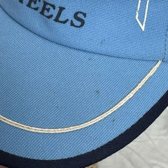 Vintage 80s North Carolina Tar Heels Three Stripes SnapBack Trucker Mesh Hat UNC
